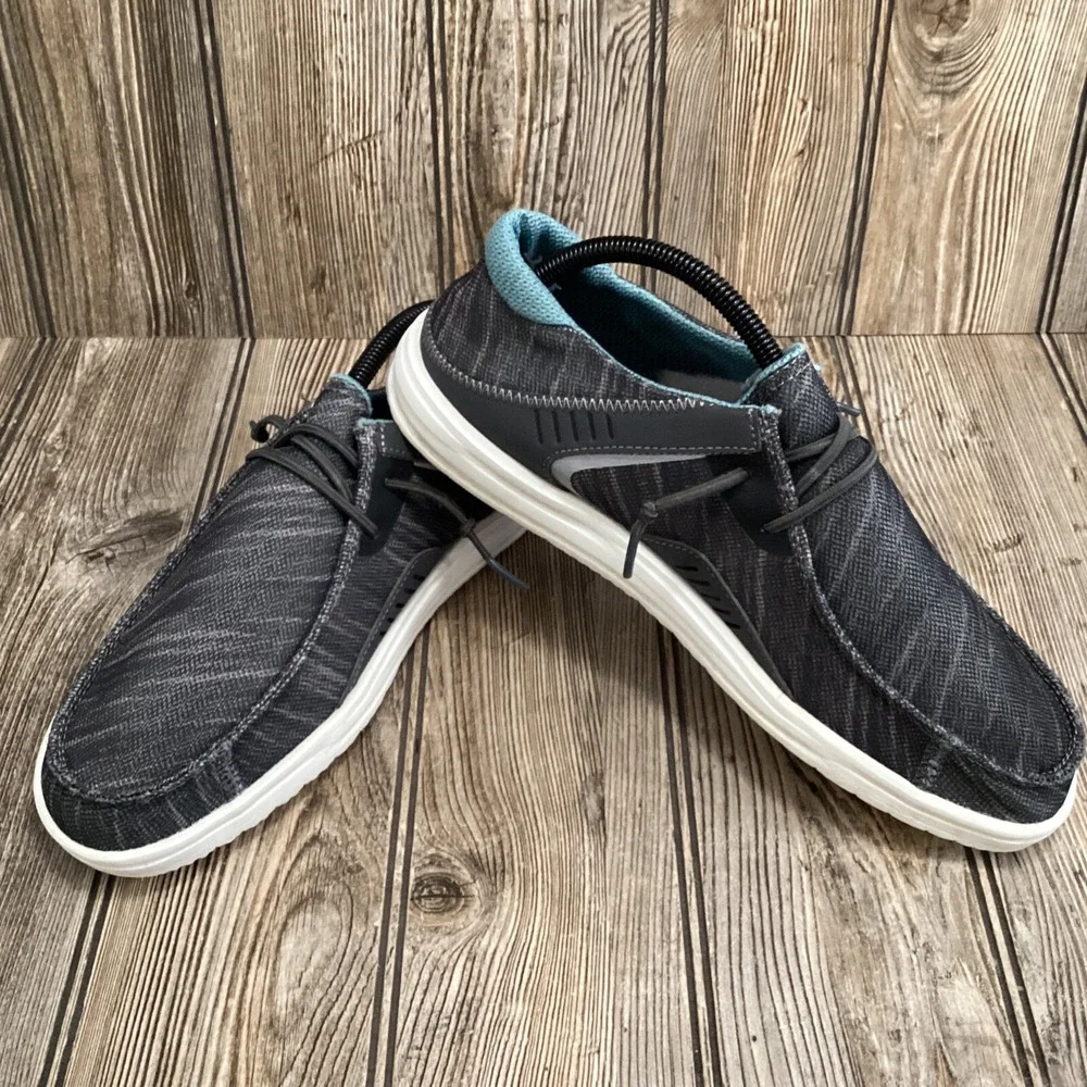 Hey Dude Wally Frontier Lava Stone Blue Gray Slip On Sneakers Men's Size 9 US